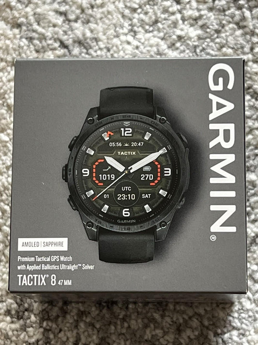 Garmin Tactix 8 Smartwatch Amoled Ballistics Ultralight Solver 47mm 010-03405-00