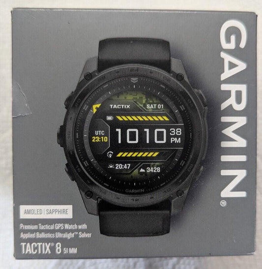 Garmin TACTIX 8 51mm AMOLED Sapphire Edition Smartwatch with Applied Ballistics