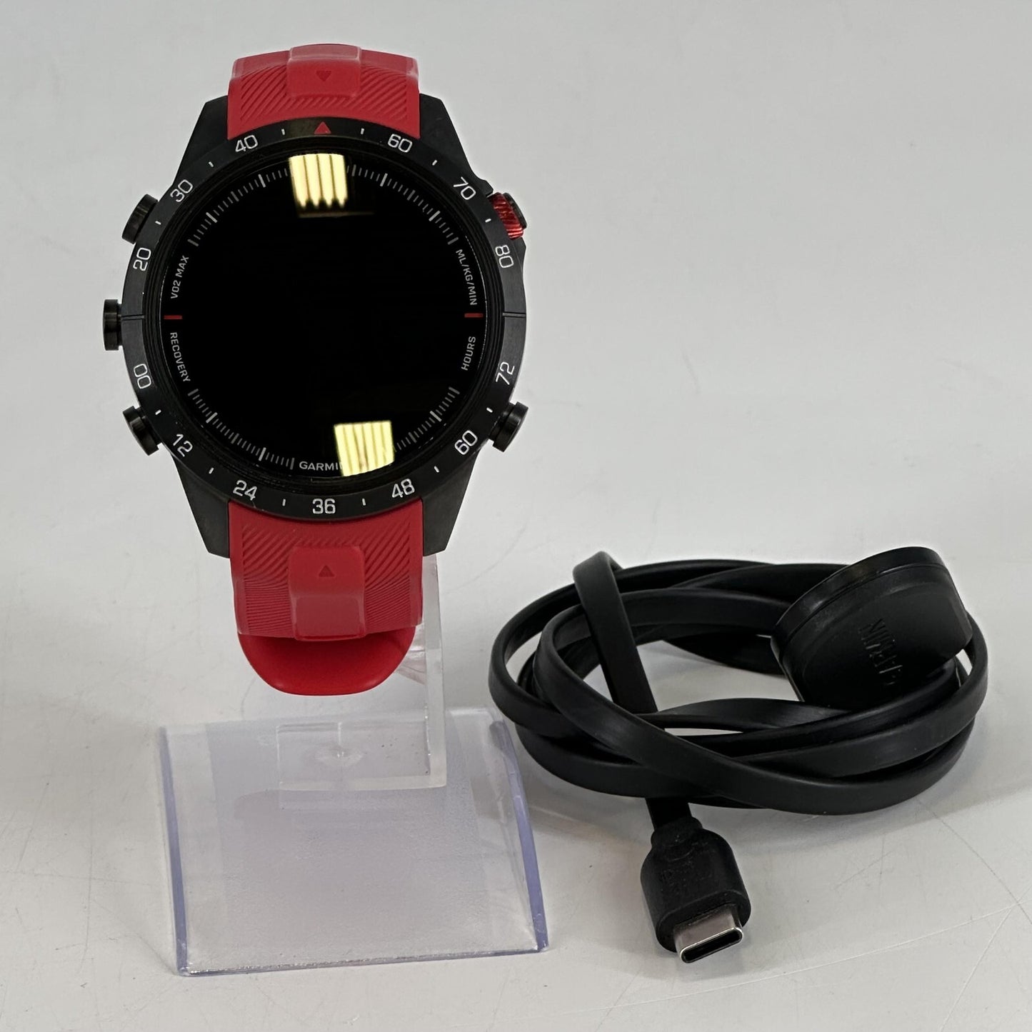 Garmin MARQ Athlete (Gen 2) Performance 46mm w/ Red Silicone Band (GPS)