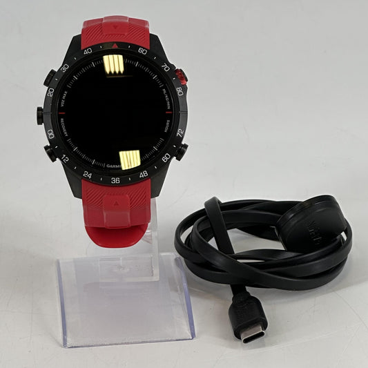 Garmin MARQ Athlete (Gen 2) Performance 46mm w/ Red Silicone Band (GPS)